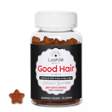 LASHILE - GOOD HAIR MEN - Anti-Chute Cheveux Force + Croissance 60 gummies