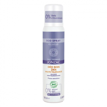 JONZAC - HAUTE TOLERANCE - D&eacute;odorant soin 24H bio 100ml