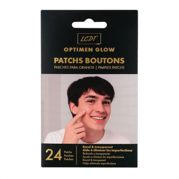 LCDT - Optimen Glow - Patchs Boutons ronds et transparents x 24 unités