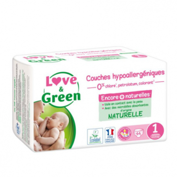 LOVE & GREEN - Couches Hypoallergéniques T1 x 44