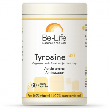 BE-LIFE - Tyrosine 500 - Acide aminé 60 gélules