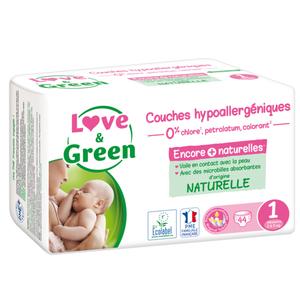 LOVE & GREEN - Couches Hypoallerg&eacute;niques T1 x 44