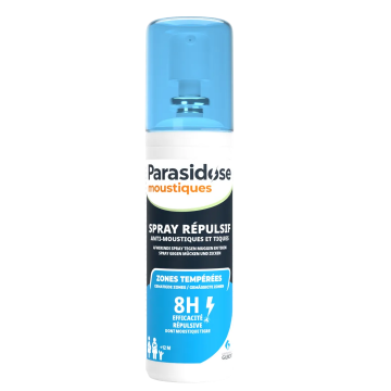 PARASIDOSE Moustiques - Spray répulsif anti-moustiques et tiques Zones tempérées 100ml