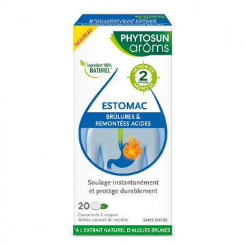 PHYTOSUN AROMS - Br&ucirc;lures d'Estomac et Remont&eacute;es Acides 20 comprim&eacute;s