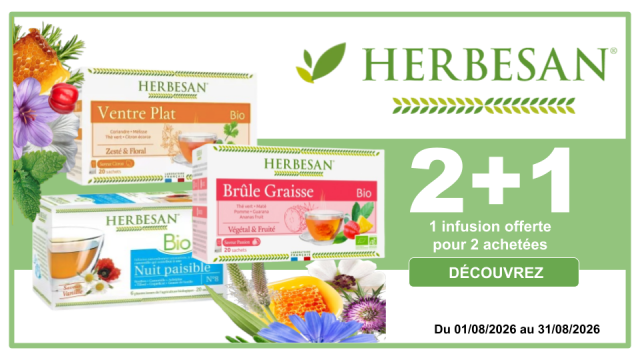 HERBESAN 1 infusion offert pour 2 achet&eacute;es