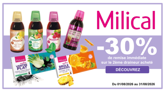 MILICAL -30% de remise imm&eacute;diate sur le 2&egrave;me dra&icirc;neur achet&eacute;, le moins cher des 2