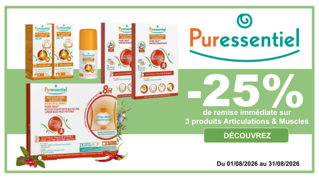 PURESSENTIEL -20% de remise immédiate sur 3 produits Articulations & Muscles