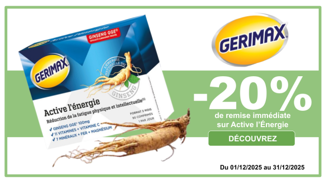 GERIMAX -20% de remise immédiate sur Active l'Énergie