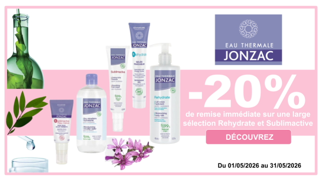 JONZAC -20% de remise imm&eacute;diate sur une large s&eacute;lection Rehydrate et Sublimactive