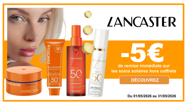 LANCASTER -5&euro; de remise imm&eacute;diate sur les soins solaires hors coffrets