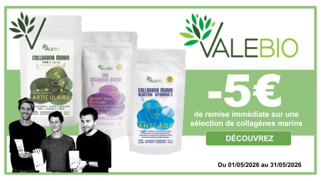 VALEBIO -5&euro; de remise imm&eacute;diate sur une s&eacute;lection de collag&egrave;nes marins