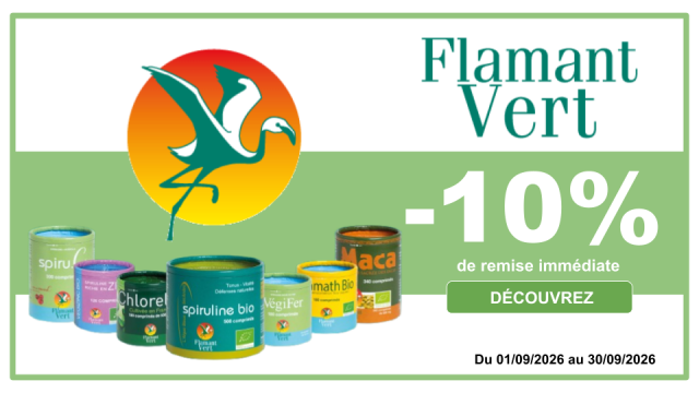 FLAMANT VERT -10% de remise imm&eacute;diate