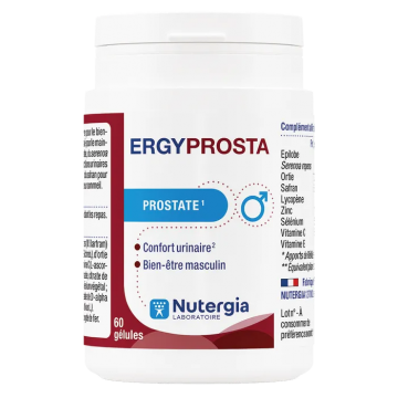 NUTERGIA - Ergyprosta - Bien-&ecirc;tre masculin Confort urinaire 60 g&eacute;lules