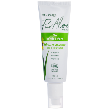 PUR ALOE - Gel d'Aloé Vera 98% hydratant Bio & Équitable 125ml