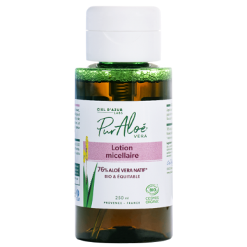 PUR ALOE - Lotion micellaire - 76% Aloé Vera Bio & Équitable 250ml