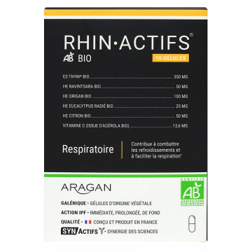 ARAGAN - RHIN.ACTIFS BIO - Respiratoire 10 gélules