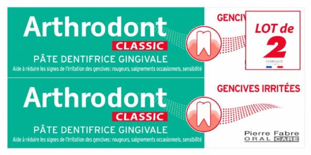 ARTHRODONT - Protect + gel dentifrice quotidien fluor&eacute; lot de 2 x 75 ml