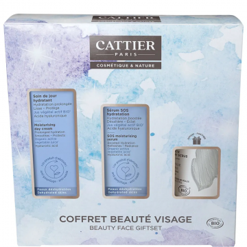 CATTIER - Coffret Beaut&eacute; Visage - Soin du jour 50ml S&eacute;rum 30ml Gommage 30ml