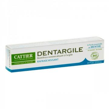 CATTIER - DENTARGILE - Dentifrice reminéralisant à l'argile, huile essentielle de menthe 75ml