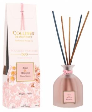 COLLINES DE PROVENCE - Bouquet Parfumé Duo - Senteur : Rose & Hibiscus 100 ml