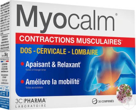 3CPHARMA - Myocalm - Contractions Musculaires 30 comprim&eacute;s