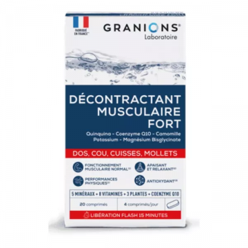 GRANIONS - D&eacute;contractant Musculaire Fort - 20 comprim&eacute;s
