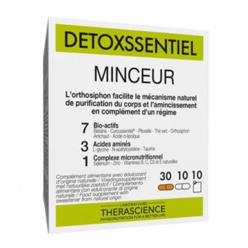 THERASCIENCE - Detoxssentiel Minceur - 30 gélules marrons 10 gélules blanches 10 sachets