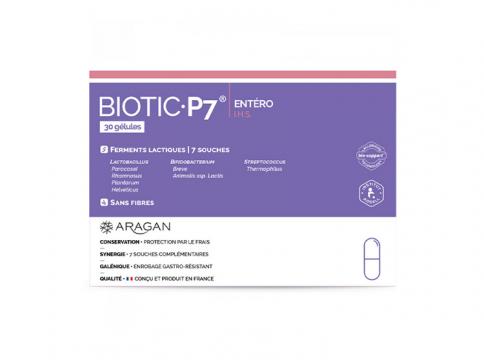 ARAGAN - BIOTIC P7 ENTERO - 7 souches microbiotiques 30 g&eacute;lules