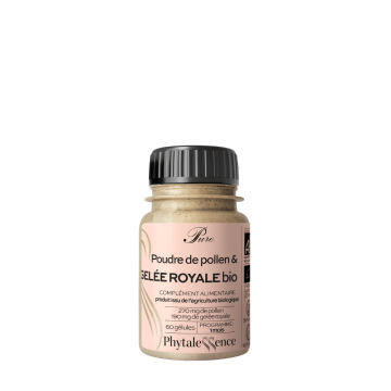 PHYTALESSENCE - Poudre de Pollen & Gel&eacute;e Royale Bio 60 g&eacute;lules