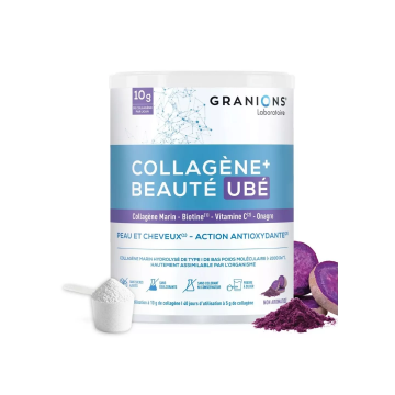 GRANIONS - Collagène + Beauté Ubé Peau et Cheveux non aromatisé poudre 220g
