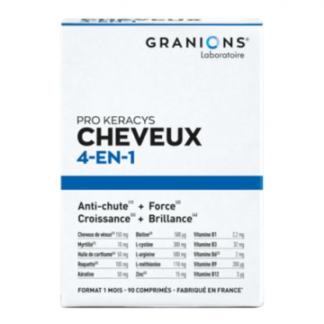 GRANIONS - Pro Keracys Cheveux 4en1 90 comprim&eacute;s