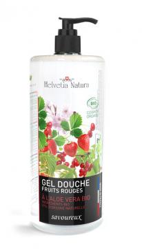 HELVETIA - Gel douche aloe vera fruits rouges 1l