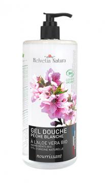 HELVETIA - Gel douche aloe vera pêche blanche 1l