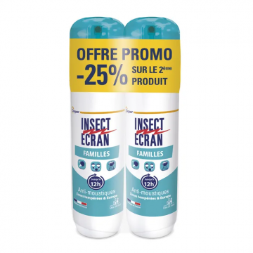 INSECT ECRAN - Peau Anti-moustiques R&eacute;pulsif Familles 2x100ml