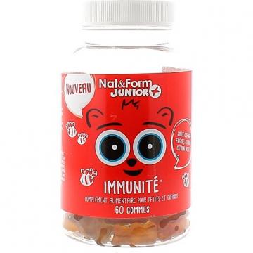 NAT&FORM JUNIOR + - Immunit&eacute; - 60 gommes sans g&eacute;latine animale