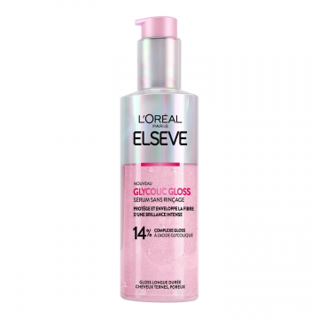 L'OR&Eacute;AL ELS&Egrave;VE - Glycolic Gloss - Soin cheveux S&eacute;rum Sans Rin&ccedil;age 125ml