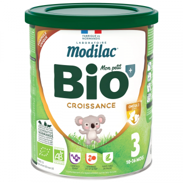 MODILAC - Mon Petit Bio Croissance + 3 Lait en poudre 10-36 mois 800g