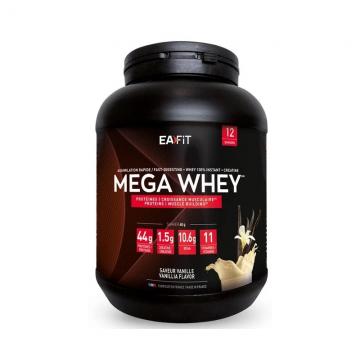 EAFIT - MEGA WHEY - Prot&eacute;ines Croissance musculaire - go&ucirc;t vanille 750gr