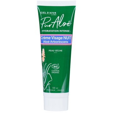 PUR ALOE - Hydratation Intense - Crème Visage Nuit Bio 50ml